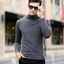Load image into Gallery viewer, UCAK Brand Sweater Men Classic Casual Pull Homme Pure Merino Wool Pullover Men Autumn Winter Turtleneck Cashmere Sweaters U3004