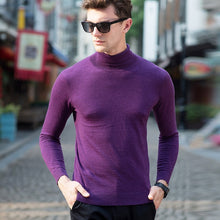Load image into Gallery viewer, UCAK Brand Sweater Men Classic Casual Pull Homme Pure Merino Wool Pullover Men Autumn Winter Turtleneck Cashmere Sweaters U3004
